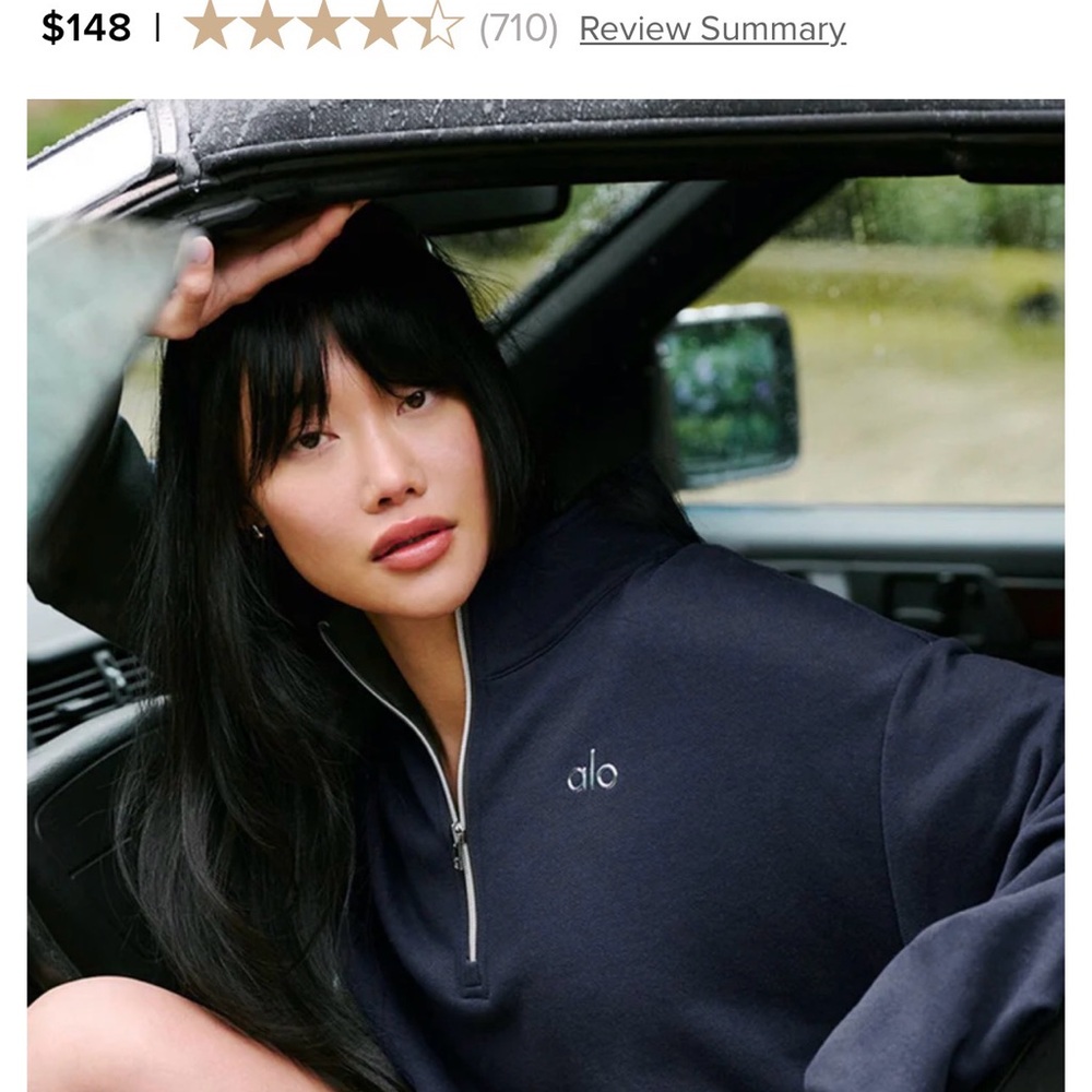 Alo Accolade 1/4 Zip Pullover Navy
Women Size Small